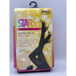 Star Power by Spanx‎ Center Stage Shaping Tights Size C (140-180lbs) Black NWT